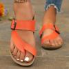 2025 Women's Dressy Flat Sandals Comfortable Slip On Leather Slide Sandals Flip Flops for Women Lightweight Casual Walking Slippers Womens Summer Beach Slides Footwear view 2