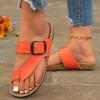 2025 Women's Dressy Flat Sandals Comfortable Slip On Leather Slide Sandals Flip Flops for Women Lightweight Casual Walking Slippers Womens Summer Beach Slides Footwear view 3