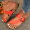 2025 Women's Dressy Flat Sandals Comfortable Slip On Leather Slide Sandals Flip Flops for Women Lightweight Casual Walking Slippers Womens Summer Beach Slides Footwear view 4
