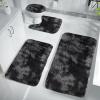 4-Piece Bathroom Rug Set - Non-Slip Microfiber Bath Mat with Water Absorbent Toilet Cover, Bath Mat Set of 4 - Microfiber Toilet Rugs Soft & Thick for Bathroom & Kitchen view 1