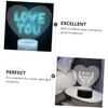 ARTIBETTER 5pcs Heart-shaped Acrylic Light Plate Transparent Led Lamp for Diy Decoration Durable and Wear-resistant Material for Valentine Day and Craft Projects view 3