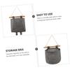 Parliky 2pcs Hanging Storage Organizer Cotton Linen Navy Style Wall Mounted view 4