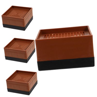 Alipis 4pcs Heavy Duty Bed Furniture Risers for Legs, Brown
