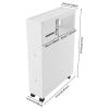 Ficwzw Narrow Floor Storage Cabinet, Free Standing Toilet Paper Holder with Slide Out Drawers, Bathroom Organize for Small Spaces, Kitchen, Laundry, Office (White) view 2