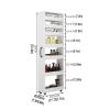 7-Tier Wood Spice Rack on Wheels, Double-Sided Kitchen Storage, Narrow Movable Storage Cart for Small Spaces, Perfect for Organizing Spices and Kitchen Essentials view 2