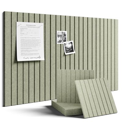 Fluxynara Large Felt Bulletin Board 36" x 24" Cork Board Alternative-6 Pack with 40 Safe Removable Adhesive Tabs, Cork Boards for Walls Cork Board for Home Office Classroom Pin Board - Sage Green