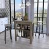 Dark Brown 3 Shelf Kitchen Island view 1