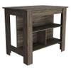 Dark Brown 3 Shelf Kitchen Island view 3