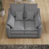 55" Loveseat Couch 2 Seater Sofa with Pillows Polyester Upholstery Duck Down Filled Cushion Sofa for Living Room Apartment,Grey view 3