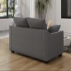 55" Loveseat Couch 2 Seater Sofa with Pillows Polyester Upholstery Duck Down Filled Cushion Sofa for Living Room Apartment,Grey view 4