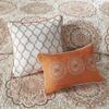 6 Pcs Reversible Quilt Set with Throw Pillows Orange King,Cal King view 2