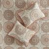 6 Pcs Reversible Quilt Set with Throw Pillows Orange King,Cal King view 3