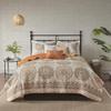 6 Pcs Reversible Quilt Set with Throw Pillows Orange King,Cal King view 4