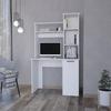 Computer Desk with Hutch and 3 Tier Storage Shelves view 1