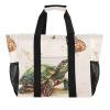 ALAZA Turtle Butterfly Watercolor Large Reusable Grocery Bag Heavy Duty Reusable Shopping Bag with Reinforced Bottom Handles Foldable Bag view 1