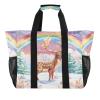 ALAZA Deer Spots Rainbow Large Reusable Grocery Bag Heavy Duty Reusable Shopping Bag with Reinforced Bottom Handles Foldable Bag view 1