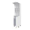 White Kitchen Pantry with Pneumatic Door and Open Storage view 4