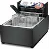 Commercial Fat Fryer Basket Deep Fryer,Commercial Electric Deep Fryer, 10L Countertop Stainless Steel Single Tank with Basket, 2500W French Deep Fat Fryer for Home Restau~/ view 1