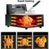 Commercial Fat Fryer Basket Deep Fryer,Commercial Electric Deep Fryer, 10L Countertop Stainless Steel Single Tank with Basket, 2500W French Deep Fat Fryer for Home Restau~/ view 4