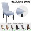 WENZMOC PU Leather Dining Chair Covers Removable 100% Waterproof Chair Covers for Dining Chairs Set of 6, Stretchy & Soft High Back Kitchen Chairs Cover Protectors (Grey) view 4