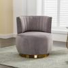 360 Degree Swivel Cuddle Barrel Accent Sofa Chairs, Round Armchairs with Wide Upholstered, Fluffy Velvet Fabric Chair for Living Room, Bedroom, Office, Waiting Rooms PE603 view 2
