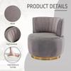 360 Degree Swivel Cuddle Barrel Accent Sofa Chairs, Round Armchairs with Wide Upholstered, Fluffy Velvet Fabric Chair for Living Room, Bedroom, Office, Waiting Rooms PE603 view 3