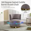 360 Degree Swivel Cuddle Barrel Accent Sofa Chairs, Round Armchairs with Wide Upholstered, Fluffy Velvet Fabric Chair for Living Room, Bedroom, Office, Waiting Rooms PE603 view 4