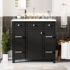 36" Bathroom Vanity Cabinet with Sink Top Combo Set, Black,Single Sink,Shaker Cabinet with Soft Closing Door and 3 Drawers view 3