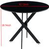 42.1" Black Table Mid Century Dining Table for 4 6 People with Round Table Top, Pedestal Dining Table, End Table Leisure Coffee Table,Cross Leg view 2