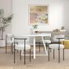 5 Pcs Round Dining Set, Trestle Dining Table with 4 Boucle Chairs RM341 view 2