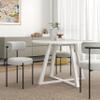 5 Pcs Round Dining Set, Trestle Dining Table with 4 Boucle Chairs RM341 view 3