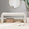 Boucle Waterfall Bench Cream 52" W view 1