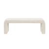 Boucle Waterfall Bench Cream 52" W view 2