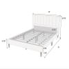 1pc Eastern King Size Bed Beautiful Gray Polyfiber Vertical Tufted HB Platform Bede Slats Bedroom Furniture view 2