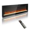 60 Inch Electric Fireplace, Recessed and Wall Mounted Fireplace view 2