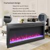 44 inch in Wall recessed Electric Fireplace with Remote and Multi Color Flame emberbed, LED Light Heater view 3