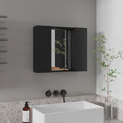 Black 1 Drawer Medicine Cabinet