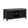 Entryway Shoe Bench Storage Ottoman with Sliding Doors, Adjustable Shelving, 6 Compartments, and Padded Seat, Holds 10 Pairs, Black view 3