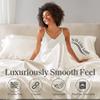 SilpDecor King Size 6 Piece Bed Sheets Set Easy Care 25 Momme Mulberry Silk Sheet Set (1 Flat Sheet,1 Fitted Sheet,4 Pillow Cases) Fits 10-12" Deep Pocket (Solid, Royal Blue) view 2