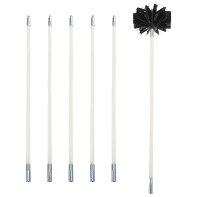 Nylon Chimney Cleaning Brush Set, Extendable Black Cleaning Tool