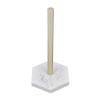Paper Towel Holder Simulation Marble Standing Multifunctional Rack for Kitchen Pool, Towel Roller Stand for Office Building, Gold Aluminum Rod view 3