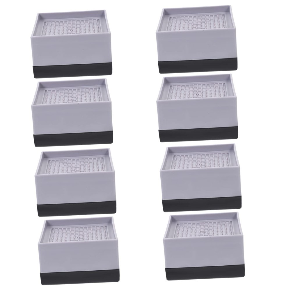 HONMEET 8 Pcs Heavy Duty Bed Risers Plastic Furniture Risers for Couch Sofa Table Heightening for Washing Machines and Refrigerators