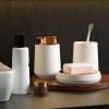 AFPSDLFJDLS Bathroom Toiletry Kit Brushing Cup Toilet Brush Trash Can Dispenser Lotion Bottle(D) view 2