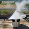 Fireplace Rain Cover Thickness 0.6 Mm Round Chimney Caps, 304 Stainless Steel Roof Chimney Vent Cap, Stove Pipe Topper Exhaust Hood(14 cm/5.51 in) view 4
