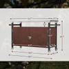 Outdoor Grill Cart with Stainless Steel Tabletop, Storage, Patio Kitchen Island with Wheels, Hooks, and Spice Rack, Waterproof Outdoor Grill Table, Movable BBQ Serving Cart Rolling Bar Cart GJ580 view 3