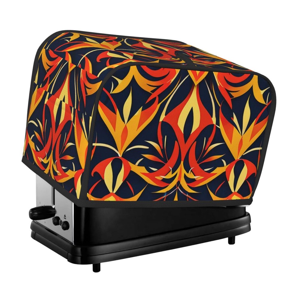 2 slice Toaster Cover, fire dancer Print Bread Machine Covers with Pockets for Kitchen Counter 11.4''x7.9''x7.5''