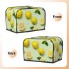 2 slice Toaster Cover, Fruits Lemon Print Bread Machine Covers with Pockets for Kitchen Counter 11.4''x7.9''x7.5'' view 3