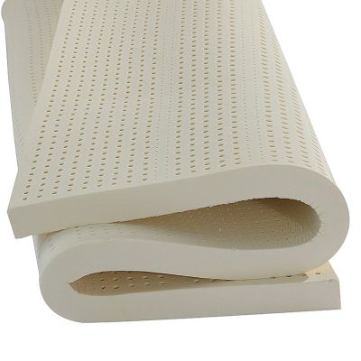100% Natural Latex Mattress, Organic Latex Mattress Cover Thick Soft Mattress Topper Portable Relieves Pressure, Honeycomb Pore Ventilation,Full,54"75"3"