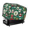 2 slice Toaster Cover, Christmas Tableware Print Bread Machine Covers with Pockets for Kitchen Counter 11.4''x7.9''x7.5'' view 1