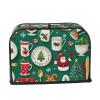 2 slice Toaster Cover, Christmas Tableware Print Bread Machine Covers with Pockets for Kitchen Counter 11.4''x7.9''x7.5'' view 2